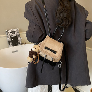 Mini <b>Backpack</b> For Women Spring 2026 Retro Bucket Bag <b>Lightweight</b> Soft Handle Everyday Outfits White Khaki Coffee Red - Product Image 4
