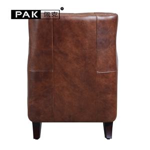 Fabriek Directe Verkoop Klassieke Antieke Meubels Lederen Stoel Chesterfield Vleugelstoel Voor Woonkamer En Sigarenkamer - Product Image 4