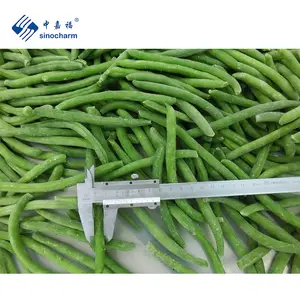 Haccp Approved New Crop 6-12cm Whole Top Green Pearl IQF Frozen Green Bean From Sinocharm