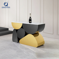 QIANCHENG Nouvelle Tendance Table Console Moderne Meuble de Designer Italien Noir pour Salon et Entrée