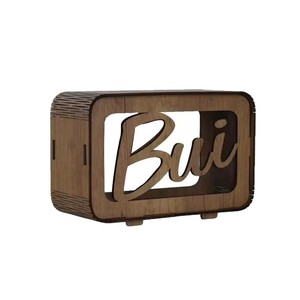 Custom Wooden <b>Wedding</b> <b>Card</b> <b>Box</b> Engraved Rectangle Money <b>Box</b> With Removable Shelf For Souvenir Storage - Product Image 5
