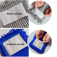 Recharge de tête de balai serpillère en microfibre chenille 70g à 170g, tampon de remplacement robuste pour nettoyage de sols humides et secs, lavable, réutilisable, absorbant