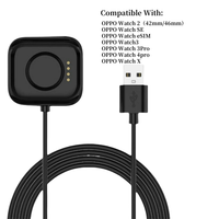 Oppo Watch X Station d'accueil pour montre intelligente 42/46mm 1m Chargeur de câble USB noir et blanc avec adaptateur secteur
