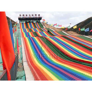 عالية الجودة لعبة الكبار ثلج جاف قوس قزح في الهواء الطلق معدات الملاهي ملعب كبير الشرائح - Product Image 1