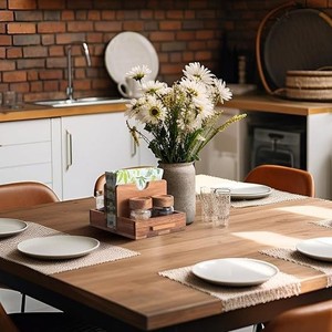 Porta servilletas de madera de acacia natural, estante de almacenamiento multifuncional en forma de abanico para pañuelos y condimentos, moderno y minimalista - Product Image 1