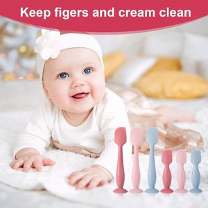 Nuovo prodotto per bambini spatola per pannolini per bambini in Silicone morbido applicatore spazzola testa con Base di aspirazione con Logo personalizzato - Product Image 3