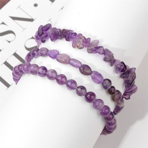 Ensemble <span class=keywords><strong>de</strong></span> 3 bracelets en pierres naturelles, cristal œil <span class=keywords><strong>de</strong></span> <span class=keywords><strong>tigre</strong></span>, améthyste, gravier rond, perles irrégulières, bijoux pour femmes, accessoire <span class=keywords><strong>de</strong></span> mode, cadeau - Product Image 6