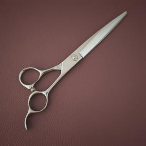 กรรไกรตัดขนสัตว์เลี้ยง Hu-7 นิ้ว 440C ใบมีดขนาดใหญ่ เครื่องมือตัดแต่งขนระดับมืออาชีพสำหรับสุนัข แมว อุปกรณ์ดูแลสัตว์เลี้ยง - Product Image 3