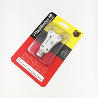 Lector de tarjetas inteligentes múltiples 4 en 1 USB Flash Drive 256GB Blanco/Negro para OTG Pen 128GB Tipo-C Memory Stick externo para iPhone