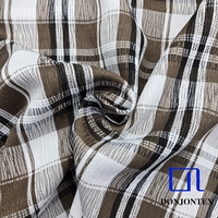 Offre Spéciale 100% Polyester cationique doux au toucher à rayures verticales popeline tissu teint en fil pour les robes des femmes technique tissée