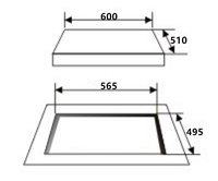 Cuisinière électrique à infrarouge, 4 brûleurs, avec contrôle d'écran tactile, LED