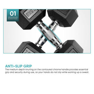 Bán Buôn Nhà Phòng Tập Thể Dục Thiết Bị Tập Thể Dục Biểu Tượng Tùy Chỉnh 5Kg 10Kg Trọng Lượng Miễn Phí Thiết Lập Giá Rẻ Cao Su Hình Lục Giác Quả Tạ Miễn Phí Vận Chuyển - Product Image 5