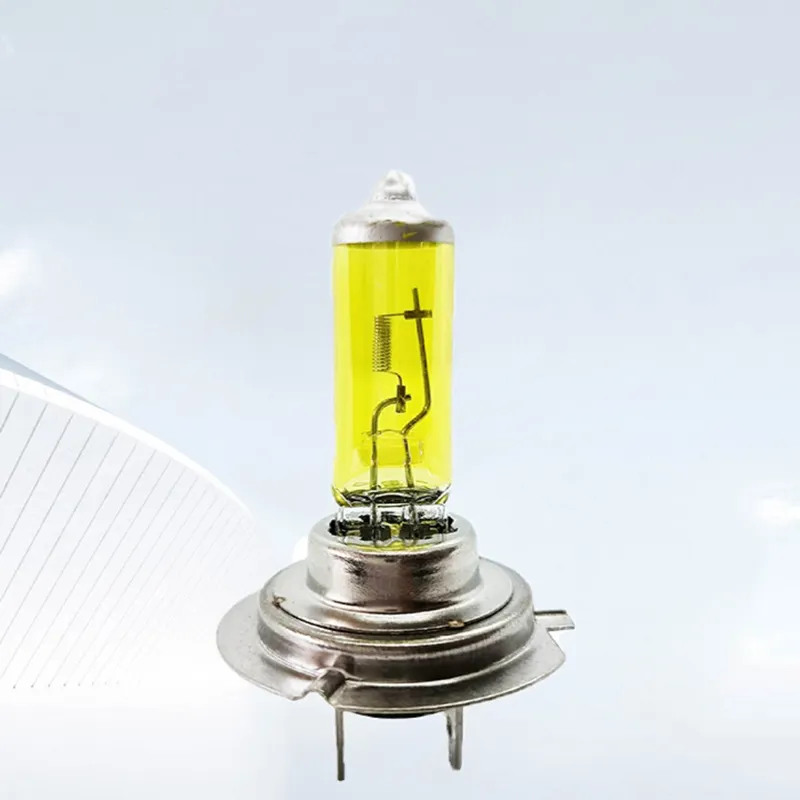 2024メーカーオリジナルホット販売製品OEMオートランプh7車ハロゲン電球12v 55w石英ガラスヘッドライト黄色
