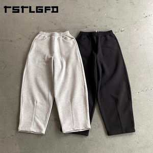 Individuell Anpassbare Schwere Baggy Jogginghose für Herren aus 100% Baumwoll-Fleece-Terry mit geradem, weitem Bein - Product Image 1