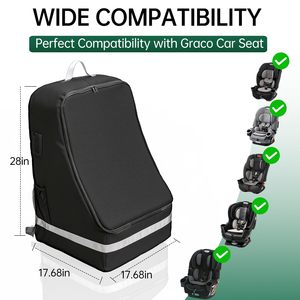 Bolsa de Viaje <span class=keywords><strong>para</strong></span> Asiento de Coche <span class=keywords><strong>para</strong></span> Bebés Compatible con <span class=keywords><strong>Graco</strong></span> - Ligera, Portátil, Plegable, de Poliéster, con Cierre de Cremallera, Diseño Unisex <span class=keywords><strong>para</strong></span> Uso en el Aeropuerto - Product Image 2