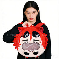 Tas Ita Kustom Produsen dengan Wajah Kartun yang Dapat Diganti, Tas Ita Lucu dengan Jendela Transparan untuk Menampilkan Pin, Ransel Boneka