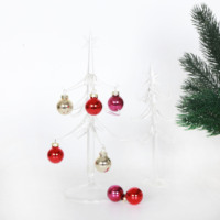 Insun JX Maßgefertigte Transparente Klare Mini-Glas-Weihnachtskugel H 20 cm Kristallglas-Kugel für Weihnachten DIY Heimdekoration