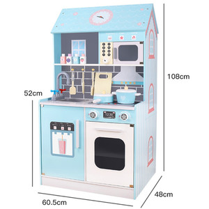 Offre Spéciale simulation 2 en 1 en bois <span class=keywords><strong>maison</strong></span> de poupée cuisine jouets pour enfants semblant jouer bois cuisine jouets cuisine ensemble pour enfants - Product Image 4