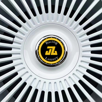 Jiangzao 5X108 Llantas de Aleación Forjadas de 17 Pulgadas, 5 Orificios, Diseño de Malla Negra, Prueba de Impacto, Nuevas, 4 Piezas