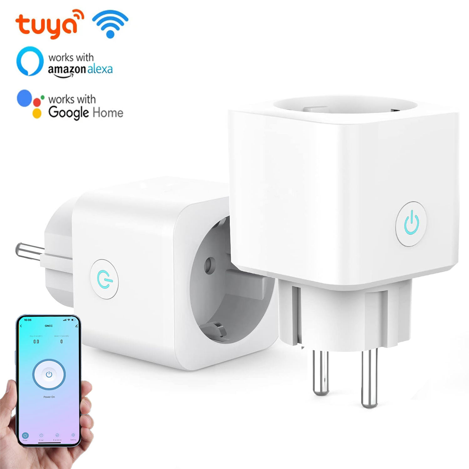 Smart Plug Socket with Voice Control Measures Power Consumption