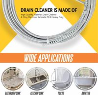 8MM X 5M Home Essentials Accessoire-Plomberie Serpent Drain Unblocker Flexible Wire Plunger Pipe Cleaning Tool Hair Clog Remover pour