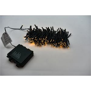 192 LUMIÈRES DE NOËL À LED BLANC CHAUD FONCTIONNANT AVEC BATTERIE 14,30+0,30 MT - Product Image 1