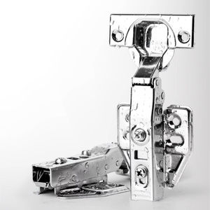 Charnière à ressort à deux étages en acier inoxydable noir personnalisée, amortisseur de queue à ouverture en F, meubles de garde-robe modernes, chambre à coucher douce, école - Product Image 1