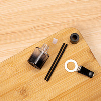 Bouteille en verre vide noire de 6 ml, 8 ml, 10 ml pour diffuseur à bâtonnets, avec bouchon à vis, pour parfum d'ambiance et désodorisant de voiture, vente en gros
