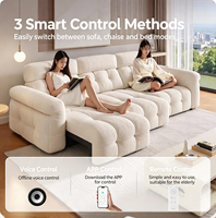 Minimalistisches Cremefarbenes Chenille-Stoffsofa Komfortables Gerades Wohnzimmer-Sofa mit Abnehmbaren Kissen
