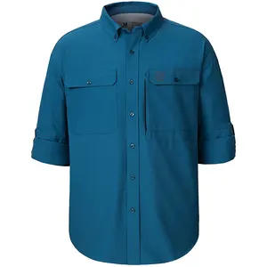 UPF 50 +-camisas de protección solar para hombre, camisas para senderismo y Pesca