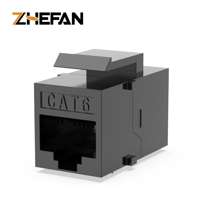 ZHEFAN Rj45 Cat6 Keystone Jack Modular Female Connectors Compatible With Speed Termination Tool Easy Jack Cat6/5E