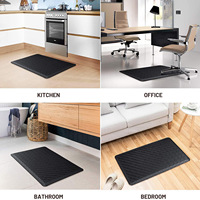 Tapis de sol de cuisine transfrontalier - PVC épaissi 12 mm, anti-fatigue, antidérapant, imperméable, résistant à l'huile, moderne, minimaliste, rectangulaire