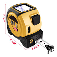 Télémètre laser industriel 3-en-1 de 40 m avec ruban de mesure de 5 m, calcul de surface et de volume pythagorien, garantie de 3 ans