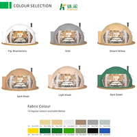 Kit de dôme géodésique de camping imperméable de luxe pour hôtel en plein air, glamping, tentes dôme 5M 6M 7M 8M