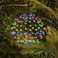 Guirlandes lumineuses sphériques de Noël pour l'intérieur et l'extérieur, IP44, pliables, 10 cm, 20 cm, 30 cm, 40 cm, 50 cm, boules décoratives suspendues avec structure en fer