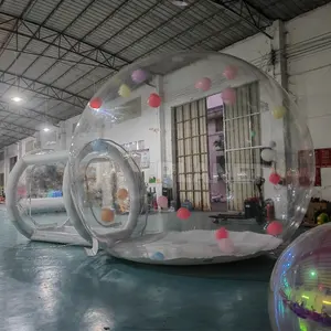 Half transparent inflatable bubble tent 2024 new style inflatable bubble tent house inflatable house bubble outdoor balloon tent