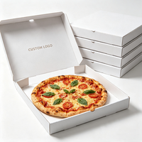 Boîte à pizza en carton personnalisée 14 pouces, qualité alimentaire, pour livraison à emporter, design moderne, anti-pression, conception sans pliage, vente en gros directe usine