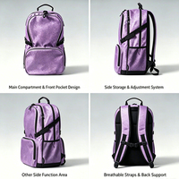 Sac à dos scintillant avec logo entouré de strass pour les équipes de cheerleading, magnifique sac étincelant pour les étudiantes, les femmes, la danse, les voyages