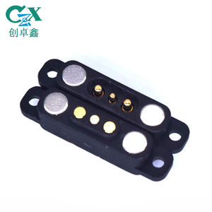 Магнитный разъем Pogo Pin с изгибом, 2 контакта, шаг 2,54 мм, 2,5 мм, 5А, высокомощный магнитный разъем Pogo Pin - Product Image 3