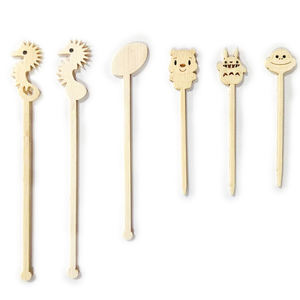 Agitadores de Cócteles de Bambú Desechables Personalizados OEM para Bar, Varillas Mezcladoras de Bebidas - Product Image 3