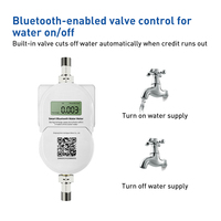 Compteur de débit d'eau froide intelligent IoT à ultrasons en laiton DN25, prépayé, IP65, connexion filetée, personnalisable OEM/ODM