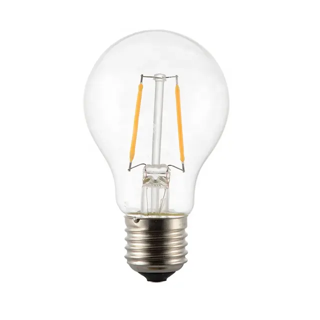 Nuovo arrivo Cob LED lampadina a filamento trasparente copertura in vetro completamente dimmerabile lampadine A60