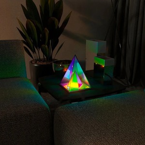 3D Pyramid Bedroom Decor RGB Atmosphere Night Light USB Desktop Decorative Lamp Creative <b>Magic</b> Cube <b>Box</b> Room Decorate Lighting - Product Image 5