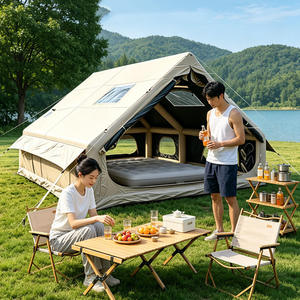 Structure familiale de luxe <span class=keywords><strong>pour</strong></span> 3-4 personnes en tissu Oxford avec une chambre <span class=keywords><strong>pour</strong></span> le glamping, tente gonflable <span class=keywords><strong>pour</strong></span> le camping en plein air - Product Image 2