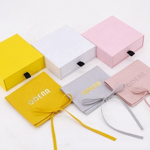 Hot Sale Dainty Small Pink Personalised Jewellery Packaging Jewelry Box <strong>Custom</strong> Logo Jewelry Rigid Paper Drawer Boxes - Product Image 4