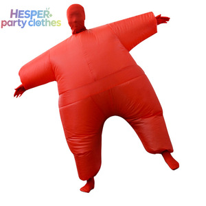 Costumes de fête d'Halloween HESPER pour adultes unisexes, Stifler Ninja Sumo Wrestler, masque gonflable, cape blanche à capuche - Product Image 3