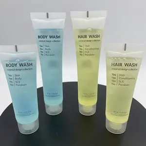 Eenvoudige Label-Vrije Kant-En-Klare Wegwerp Hotel Voorzieningen Set Eco-Vriendelijke Wegwerp Shampoo Conditioner Body Wash