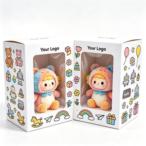 Boîte cadeau rigide personnalisée avec fenêtre transparente pour l'emballage et la présentation de jouets en peluche de dessins animés, avec impression de logo - Product Image 4