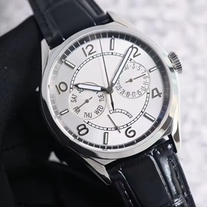 Reloj Elegante de Negocios con Indicadores, Resistente al Agua, Caja de Acero Inoxidable, Movimiento Mecánico, Correa de Cuero para Ocasiones Empresariales - Product Image 1