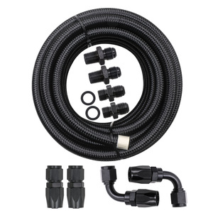 Kit de Mangueras de Refrigerante Hoso Racing AN6 Negras, Tubería de Enfriador de Aceite 4L60E con Accesorios para Mejora y Reequipamiento - Product Image 4
